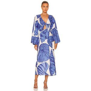 NWT Johanna Ortiz Polinesia Occidental Cotton Midi Dress Small Retails $750